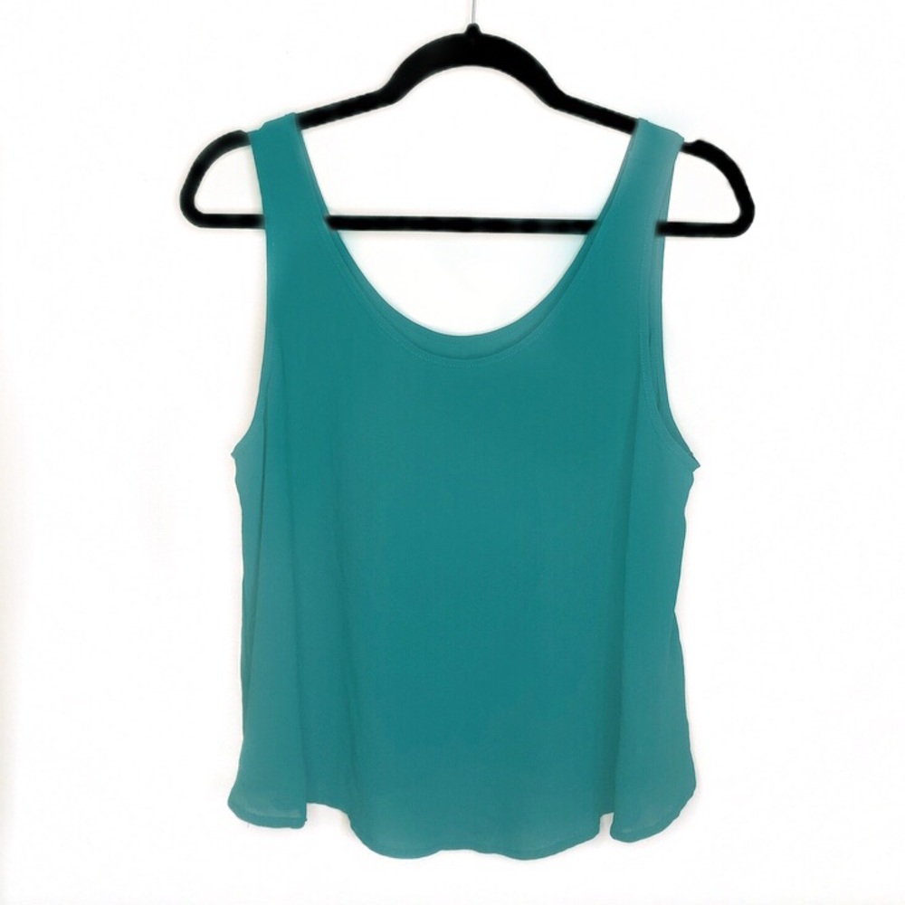 Flowy Sheer Aquamarine Forever 21 Blouse